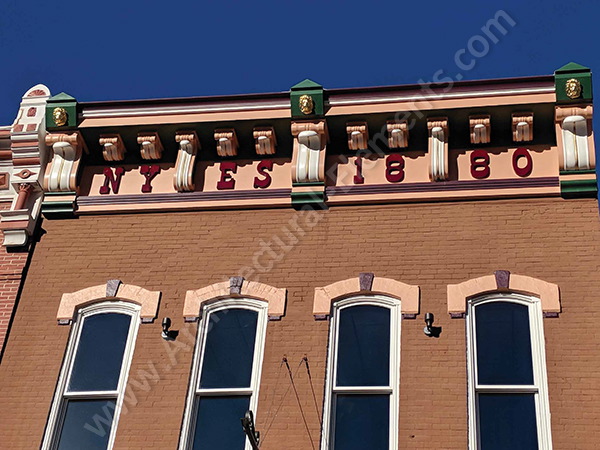 Historic Nye’s Building restoration showcasing custom architectural elements